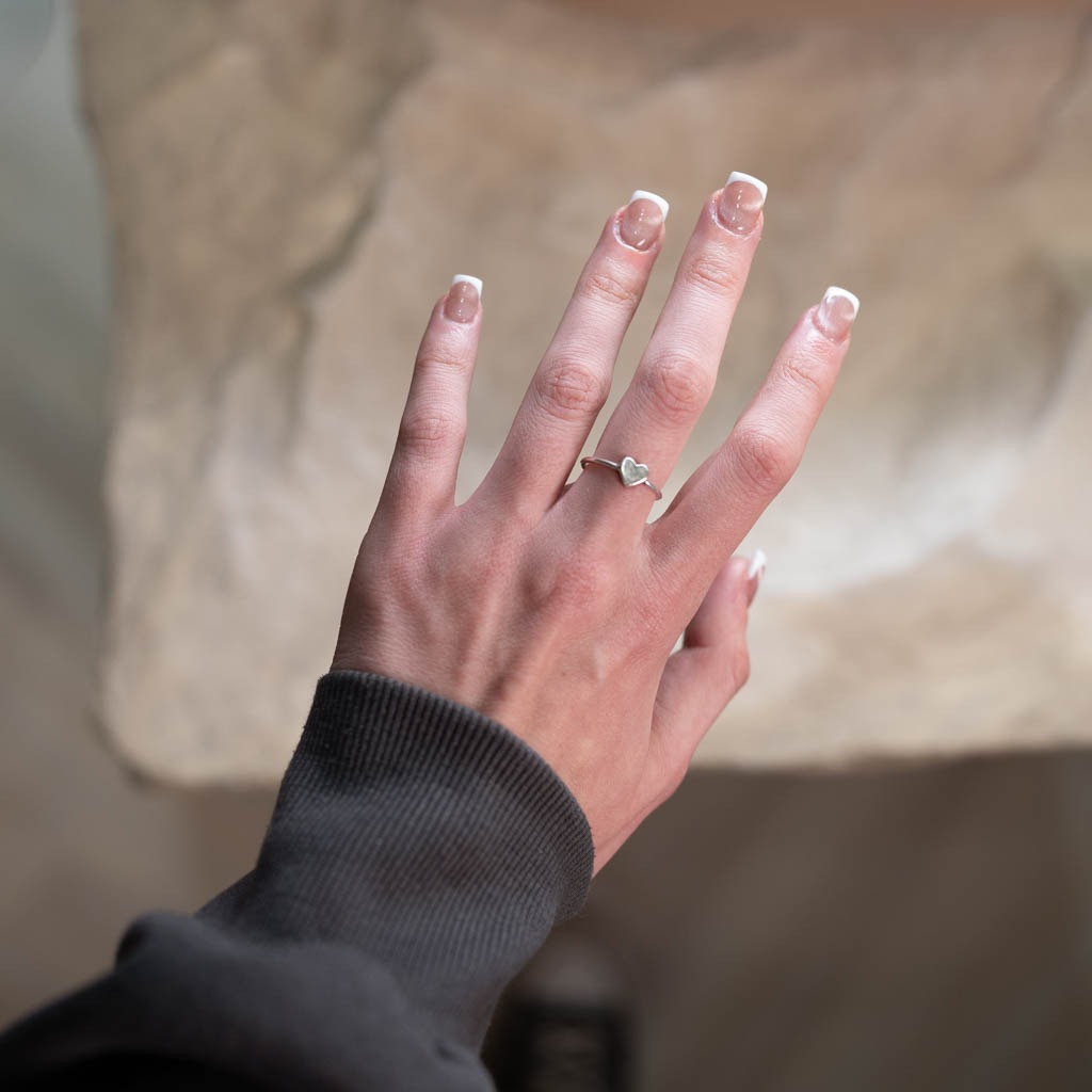 Natural French manicure at H’ONU with soft nude base and white tips for a simple everyday nail look